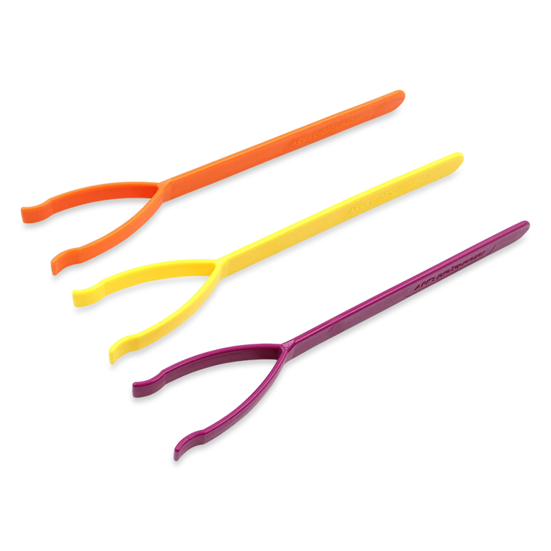 ARK proSqueezer lip, tongue and jaw exerciser set in magenta, yellow and orange resistance levels