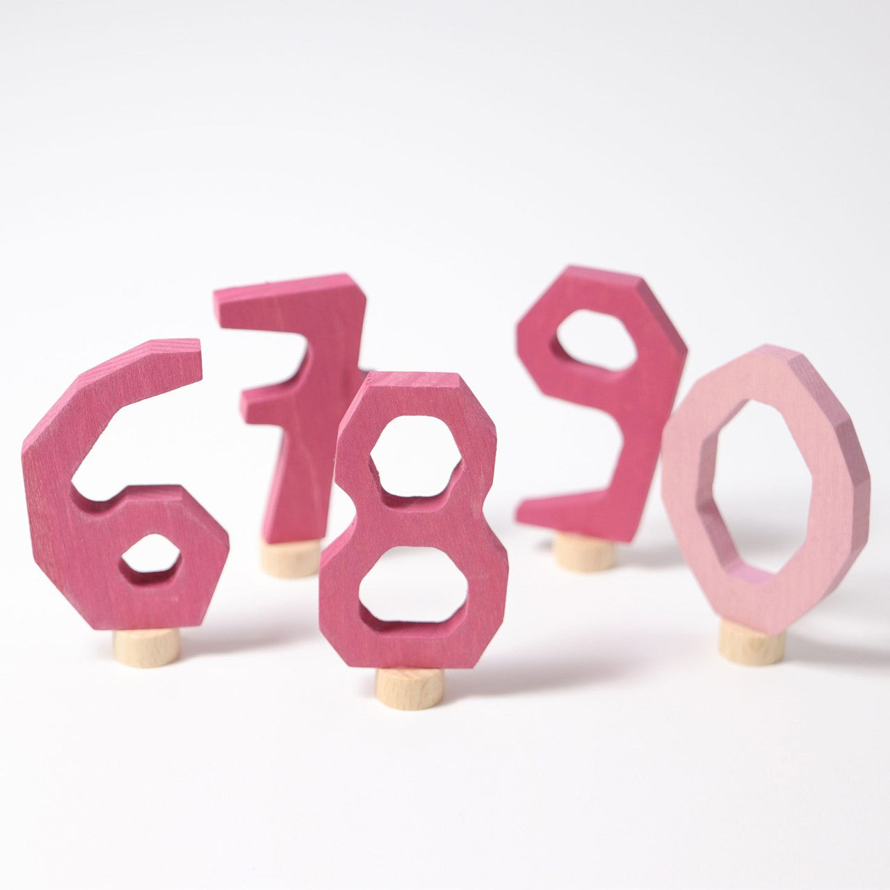 Grimm’s Decorative Numbers - Pink Numbers 6-9 and 0