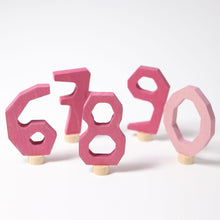 Grimm’s Decorative Numbers - Pink Numbers 6-9 and 0