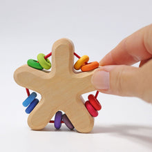 Grimm's - Rainbow Rattle Star with Beads