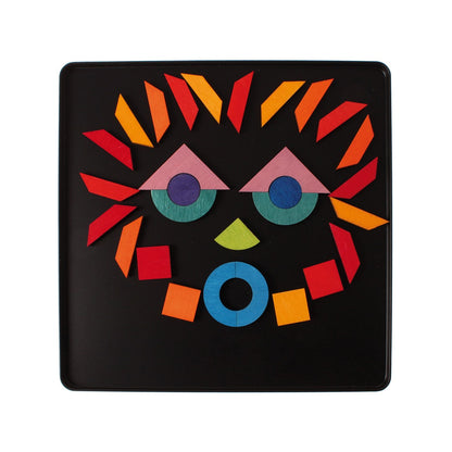 Grimm’s Magnet Puzzle Triangle, Square, Circle with Sparkling Parts