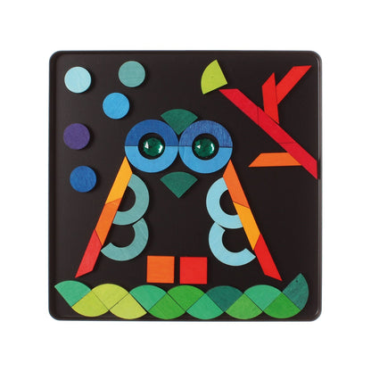 Grimm’s Magnet Puzzle Triangle, Square, Circle with Sparkling Parts