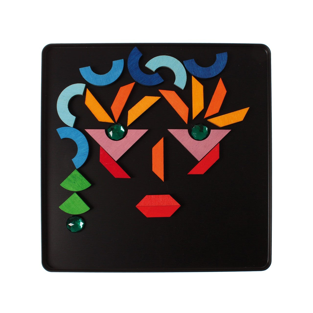 Grimm’s Magnet Puzzle Triangle, Square, Circle with Sparkling Parts