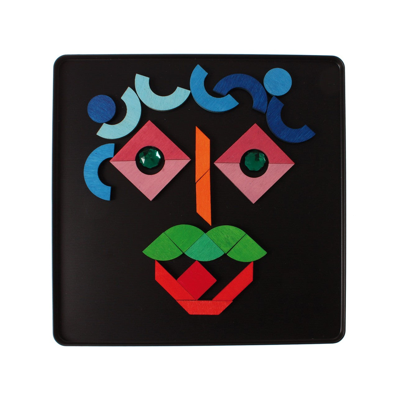 Grimm’s Magnet Puzzle Triangle, Square, Circle with Sparkling Parts