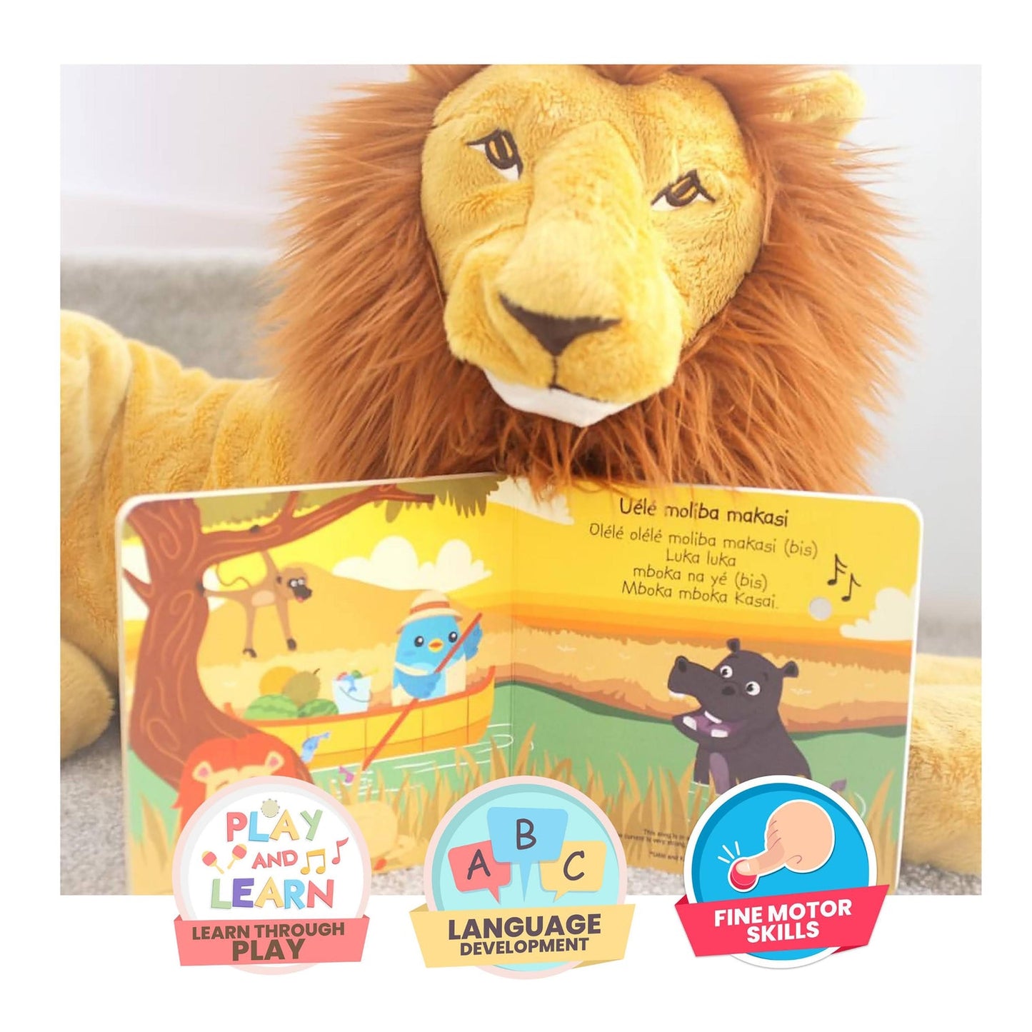 Ditty Bird Safari Animal Sounds Book | Interactive Sound Book