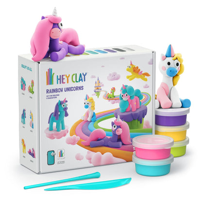Hey Clay - Rainbow Unicorns Set