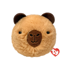 Barry the Capybara Ty Beanie Bouncer soft plush toy photographed front-on, 10cm, on a white background