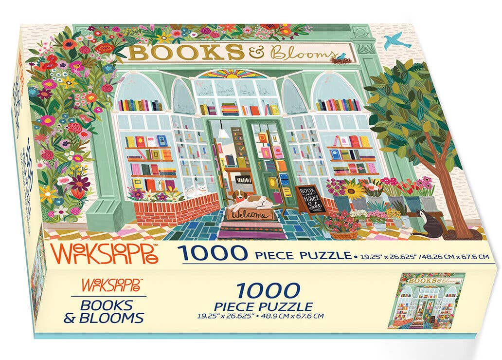 WerkShoppe 1000pc - Books & Blooms Puzzle