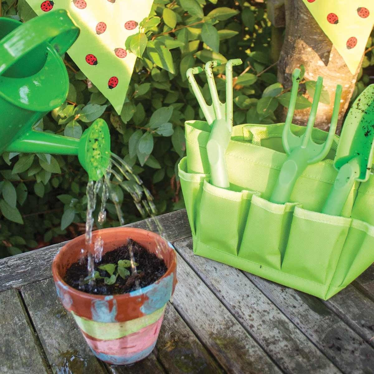 Bigjigs - Small Tote Bag with Garden Tools