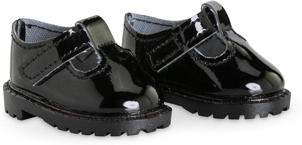 Black varnished shoes accessory for 36cm Ma Corolle dolls with glossy patent finish