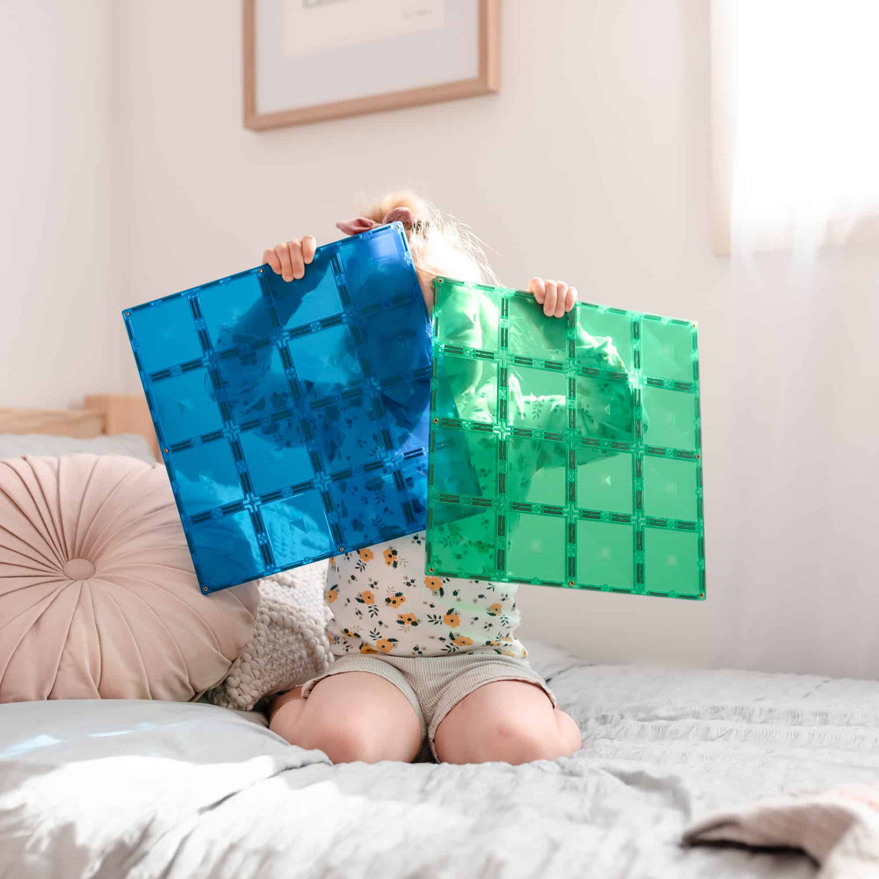 Connetix - Rainbow Blue & Green Base Plate 2pc
