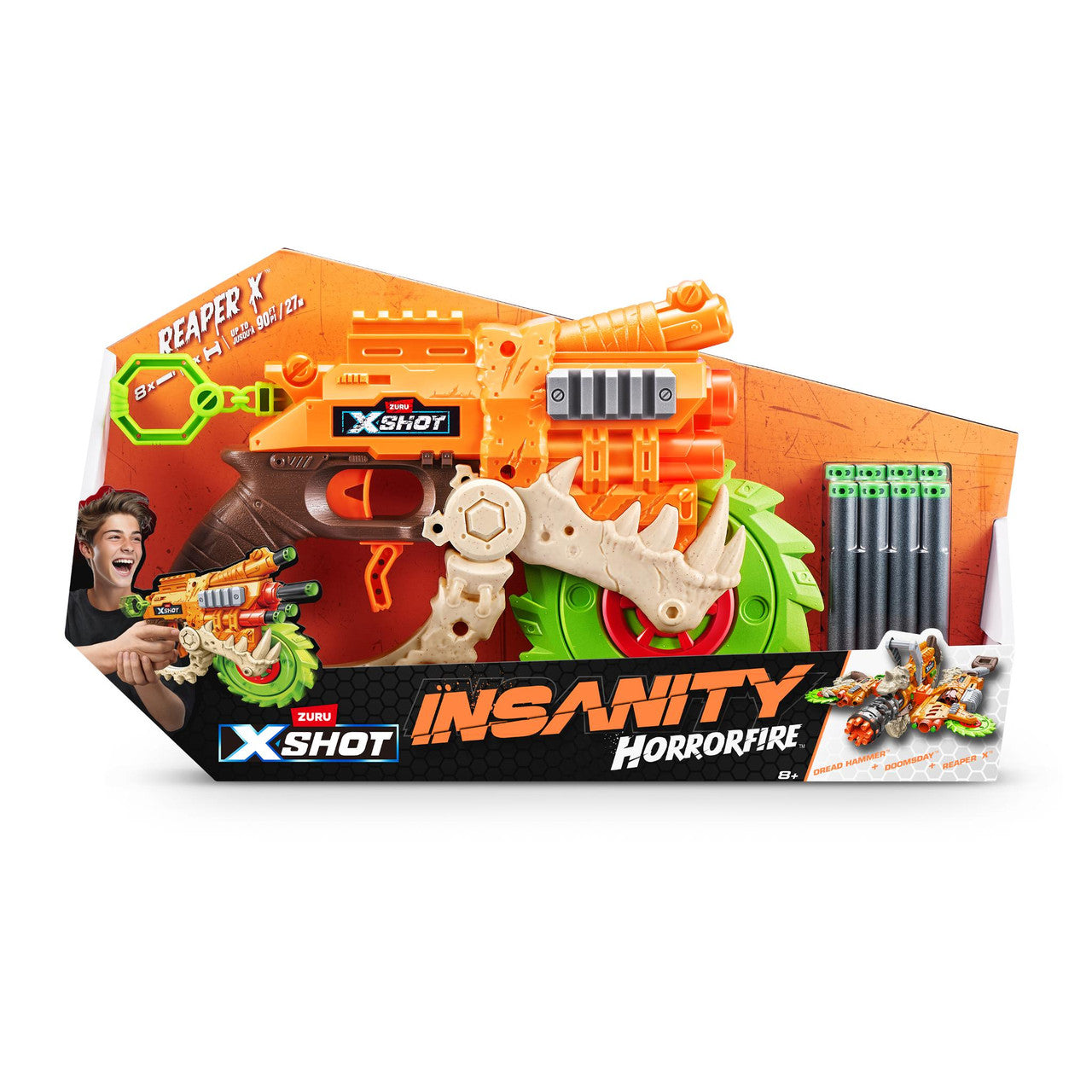 Zuru XSHOT Horror Fire Reaper X 8 Dart Blaster