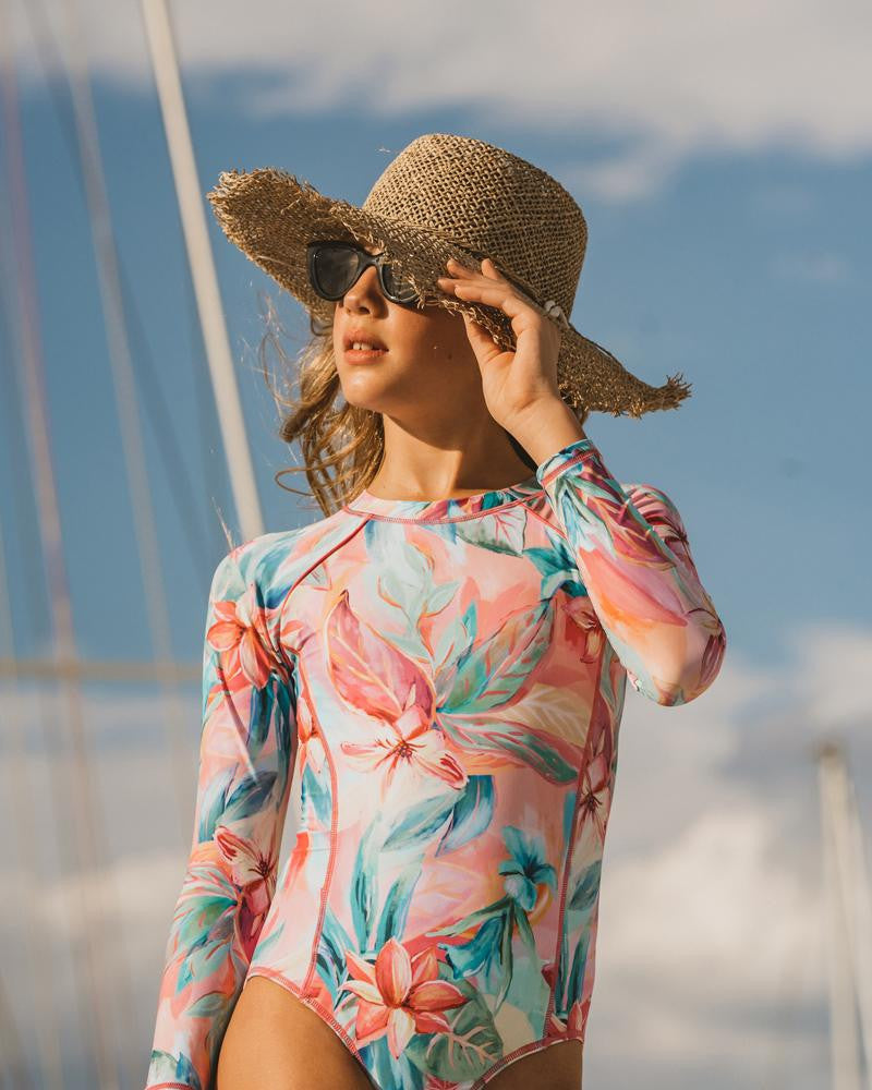Minihaha - Bree Long Sleeve Sunsuit (sizes 8-12)