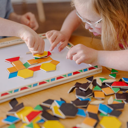Melissa & Doug - Wooden Magnetic Pattern Block Set