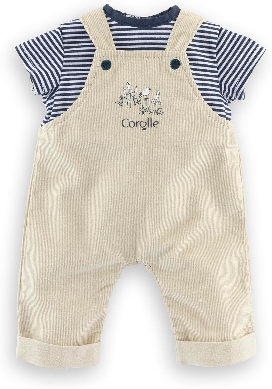 Mon Grand Poupon - Loire Riverside Overalls with Striped T-Shirt - 36cm