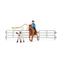 Schleich - Cowgirl Team Roping Fun 42577