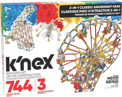 K'Nex - 3-In-1 Amusement Park 744 Pieces, 3Builds
