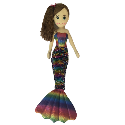 Cotton Candy - 70cm Asia Rainbow Flip Sequinned Tail Mermaid