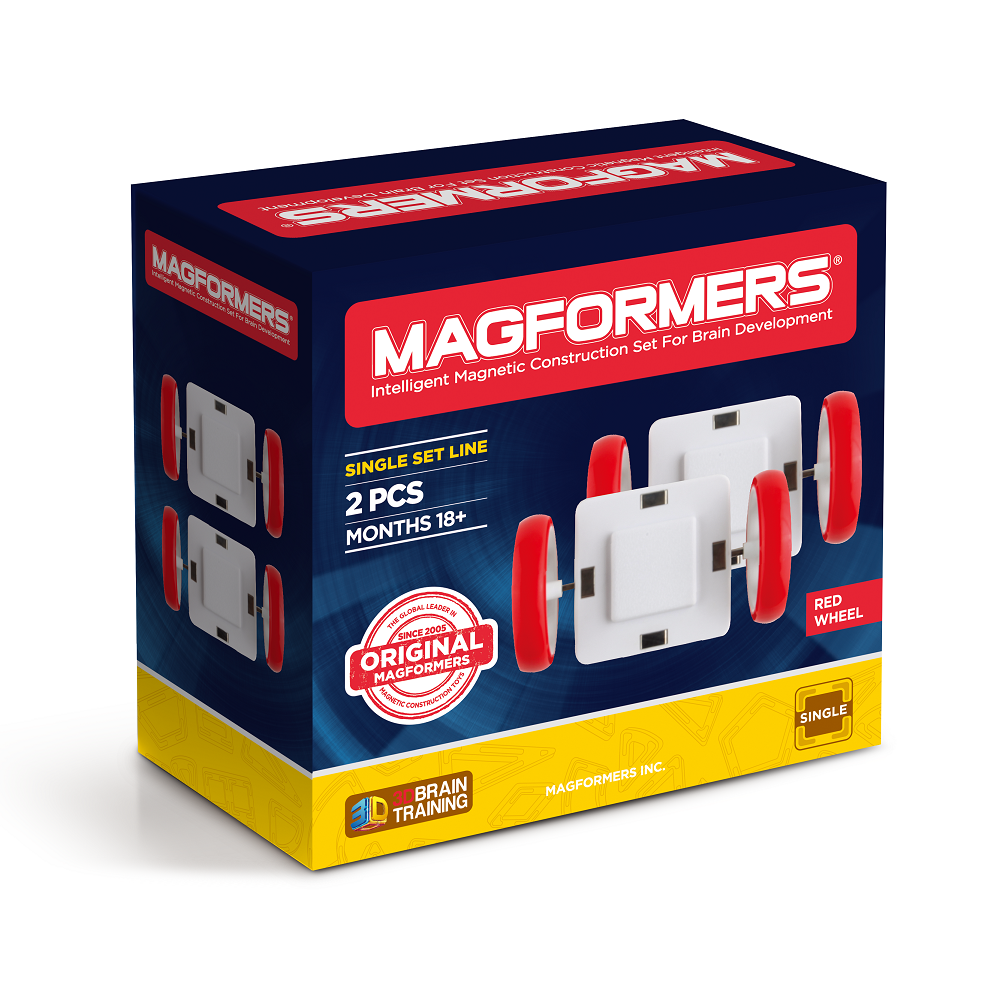 Magformers Single Wheel Set - Red