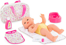 Corolle Mon Grand Poupon - Floral Changing Bag & Accessories Set for 36 Dolls