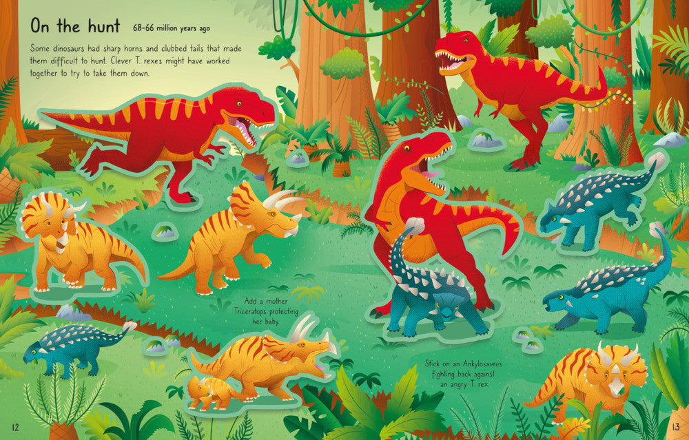 Usborne - First Sticker Book - T. Rex and Other Enormous Dinosaurs