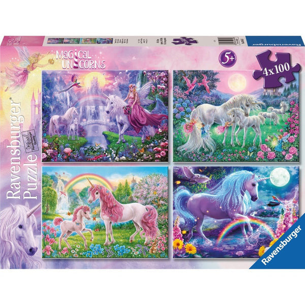 Ravensburger 4x100pc - Magical Unicorn Bumper Pack Puzzles