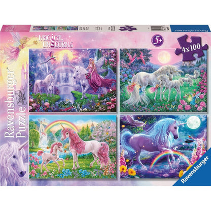 Ravensburger 4x100pc - Magical Unicorn Bumper Pack Puzzles