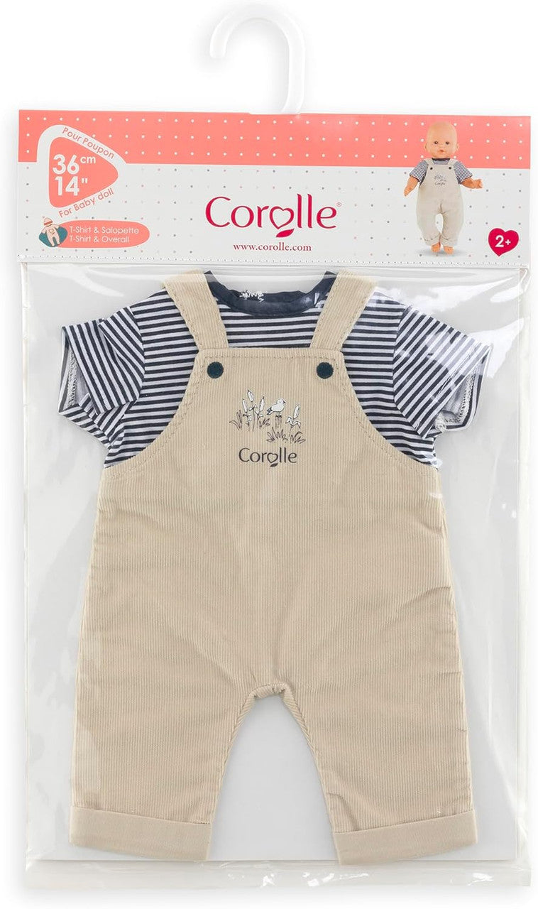 Mon Grand Poupon - Loire Riverside Overalls with Striped T-Shirt - 36cm