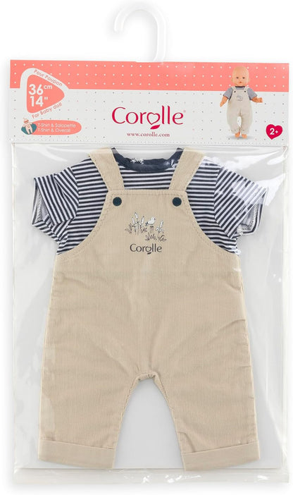 Mon Grand Poupon - Loire Riverside Overalls with Striped T-Shirt - 36cm