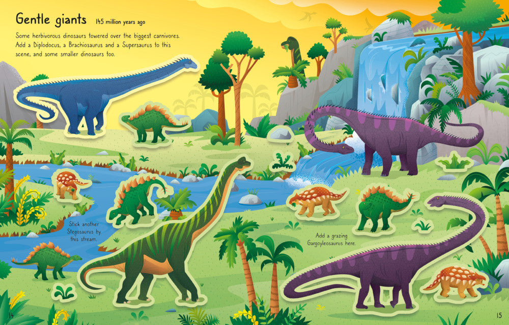 Usborne - First Sticker Book - T. Rex and Other Enormous Dinosaurs