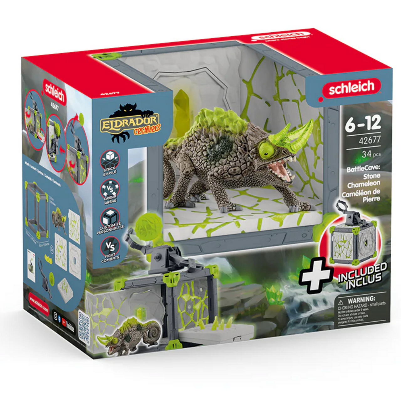 Schleich Eldrador - BattleCave Stone Chameleon 42677