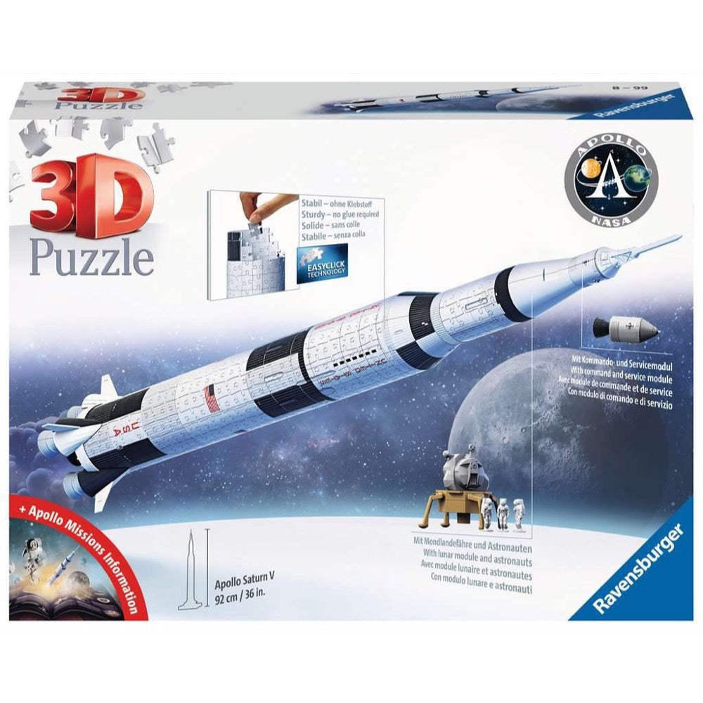 Ravensburger 440pc - Apollo Saturn V Rocket 3D Puzzle