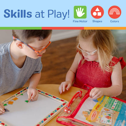 Melissa & Doug - Wooden Magnetic Pattern Block Set