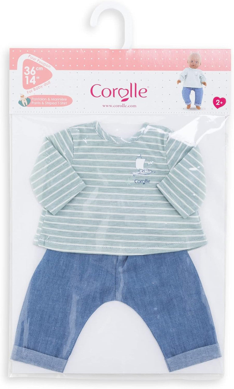 Mon Grand Poupon - Loire Riverside Pants and Striped T-Shirt - 36cm