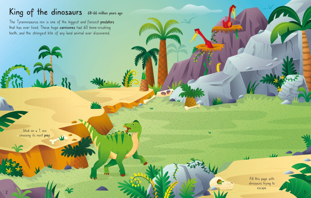 Usborne - First Sticker Book - T. Rex and Other Enormous Dinosaurs