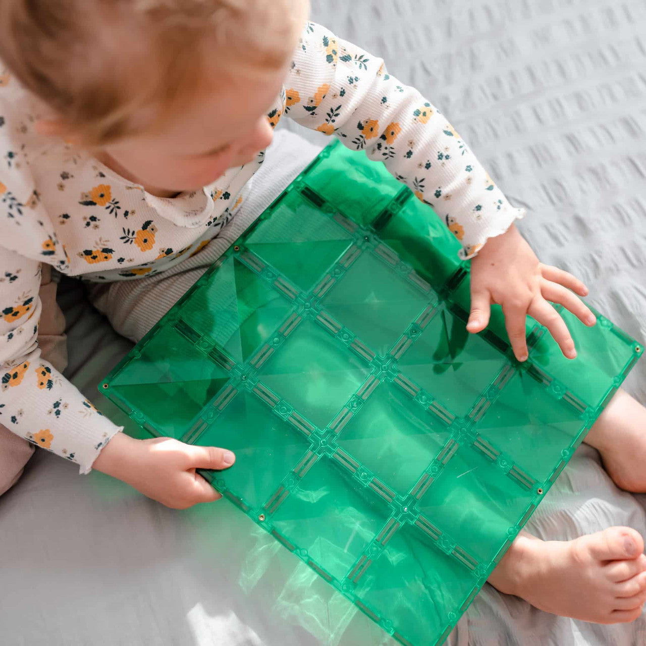 Connetix - Rainbow Blue & Green Base Plate 2pc