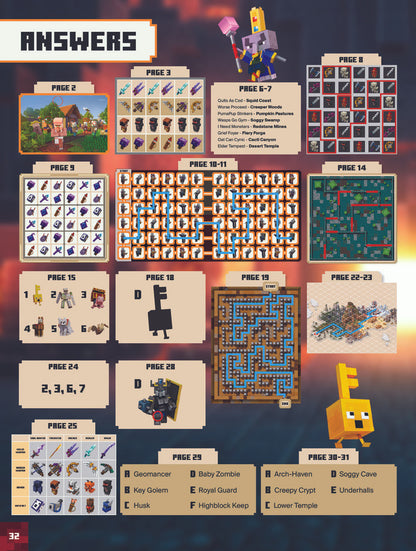 Minecraft Dungeons Sticker Book