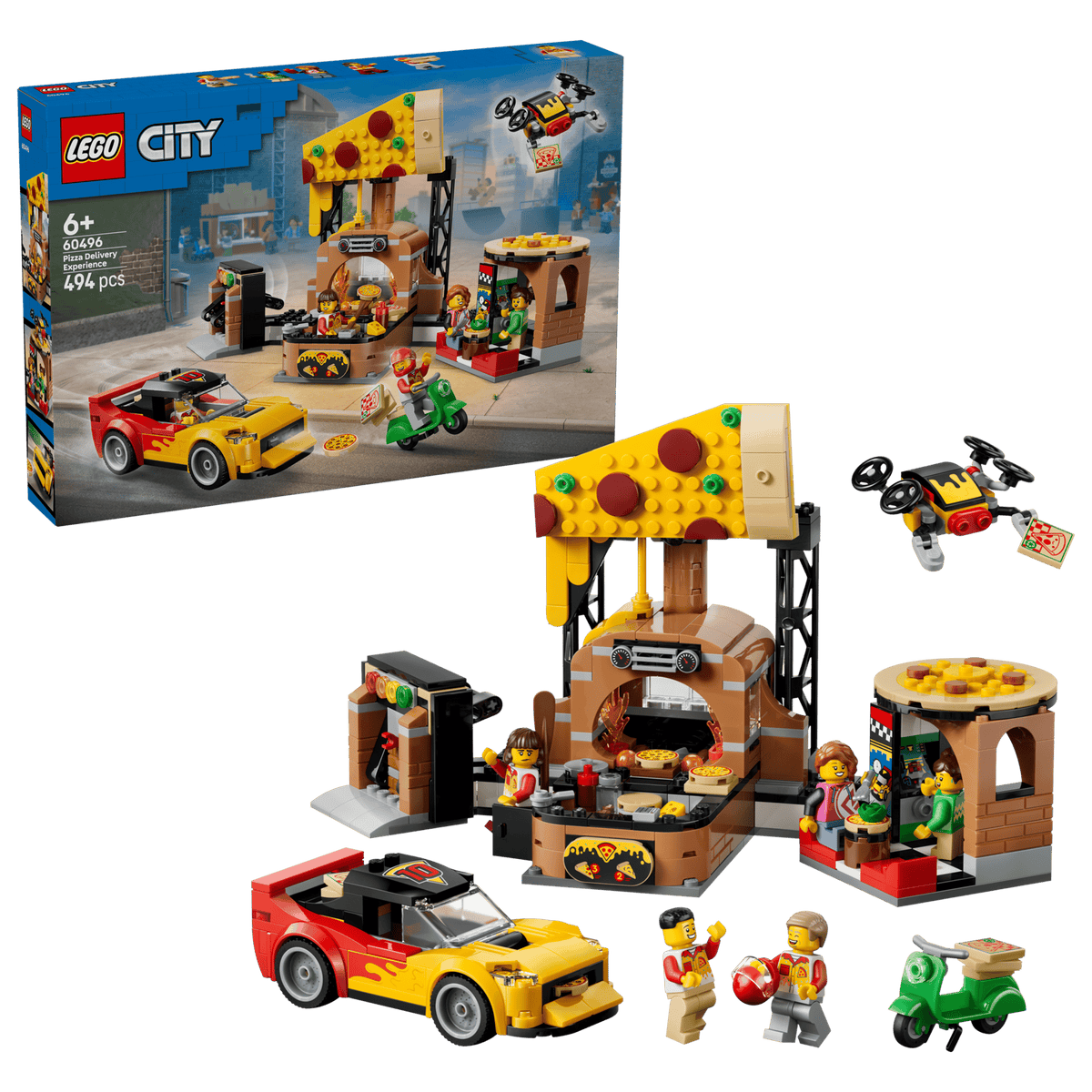 LEGO® City Pizza Delivery Experience with Vehicles - 60496