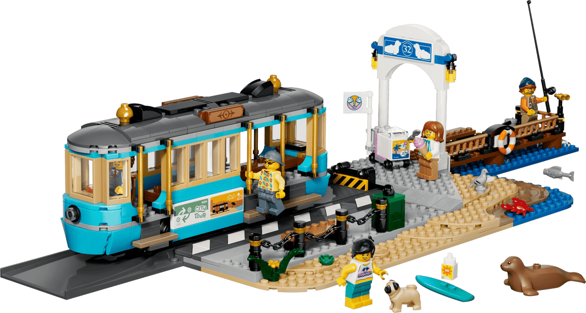 LEGO® City Classic Beach Streetcar - Train Toys 60506