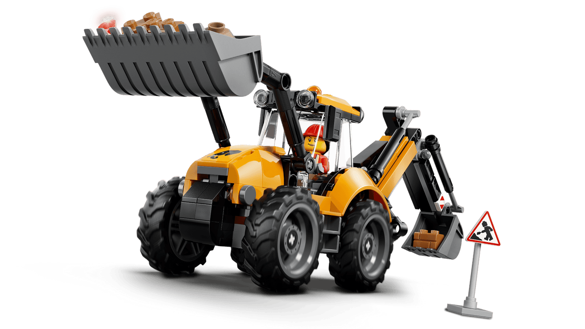 LEGO® City Yellow Backhoe Loader - Construction Toy 60480