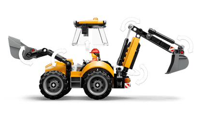 LEGO® City Yellow Backhoe Loader - Construction Toy 60480
