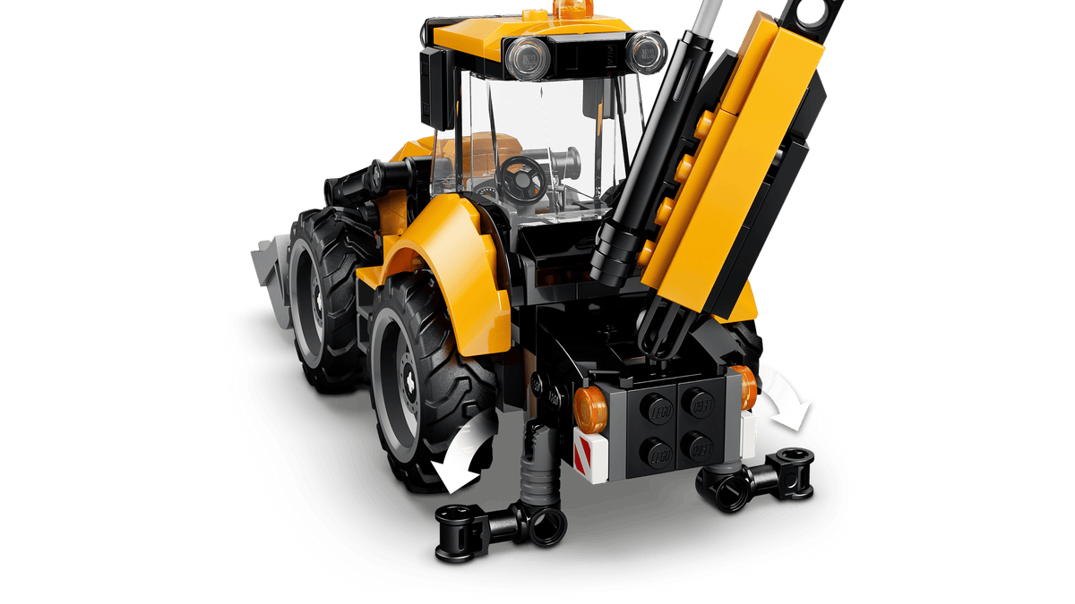 LEGO® City Yellow Backhoe Loader - Construction Toy 60480