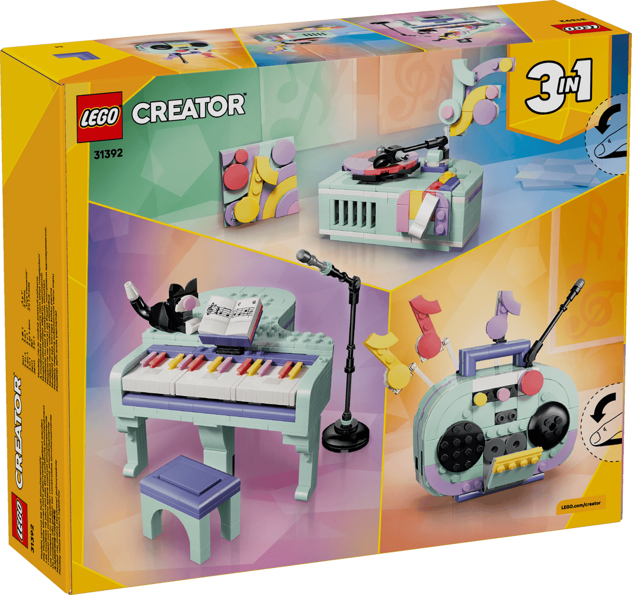 LEGO® Creator 3 in 1 - Music Decor Piano with Cat 31392