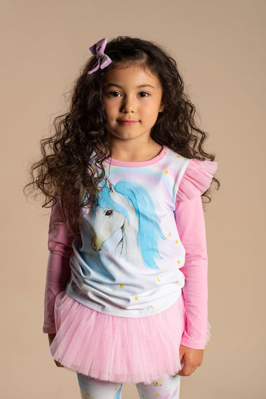 Blue Unicorn Long Sleeve T-Shirt