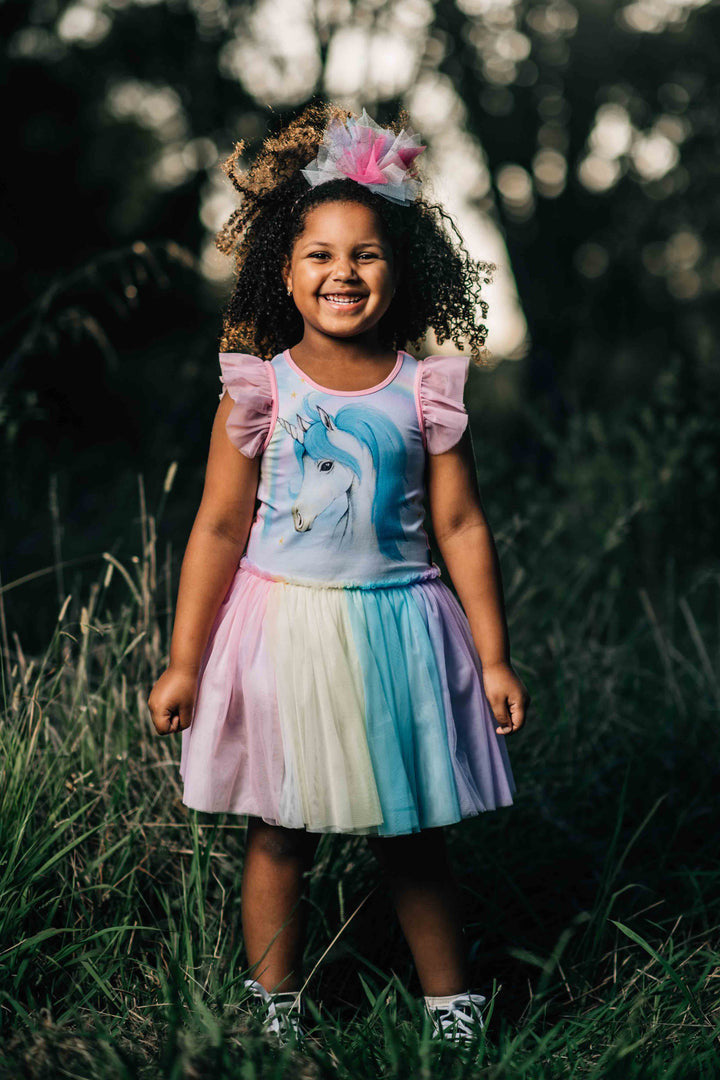Blue Unicorn Singlet Circus Dress
