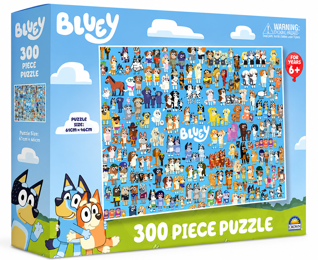 Bluey 300 piece jigsaw puzzle featuring Bluey characters and family favourites