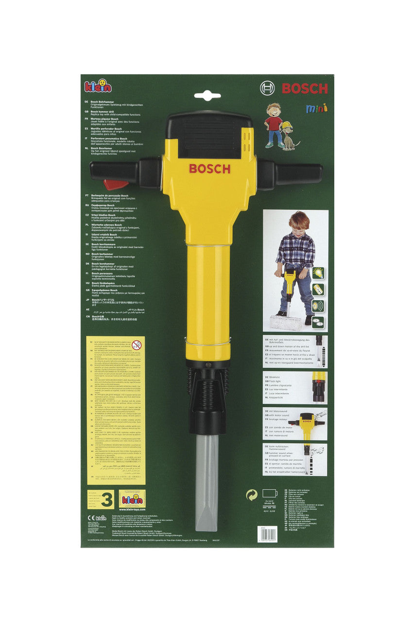 Theo Klein Bosch Mini Jack Hammer toy in original Bosch design packaging