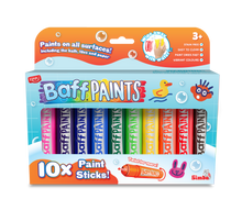 Zimpli Kids Baff Paints Pack of 10 | Bath Paint Sticks for Kids | Washable & Skin Safe
