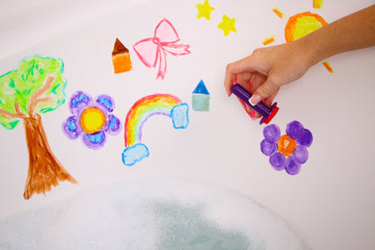 Zimpli Kids Baff Paints Activity Set 7248 with bath paint sticks, colouring book, paint stamps, duck sponge and storage bag