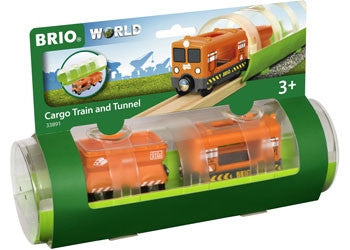 Brio - Cargo Train and Tunnel, 3 pieces